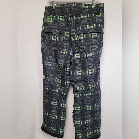 Columbia Mens Black Boundary Run Matrix Black/Green Omni Tech Ski Pants Small - Picture 6 of 9